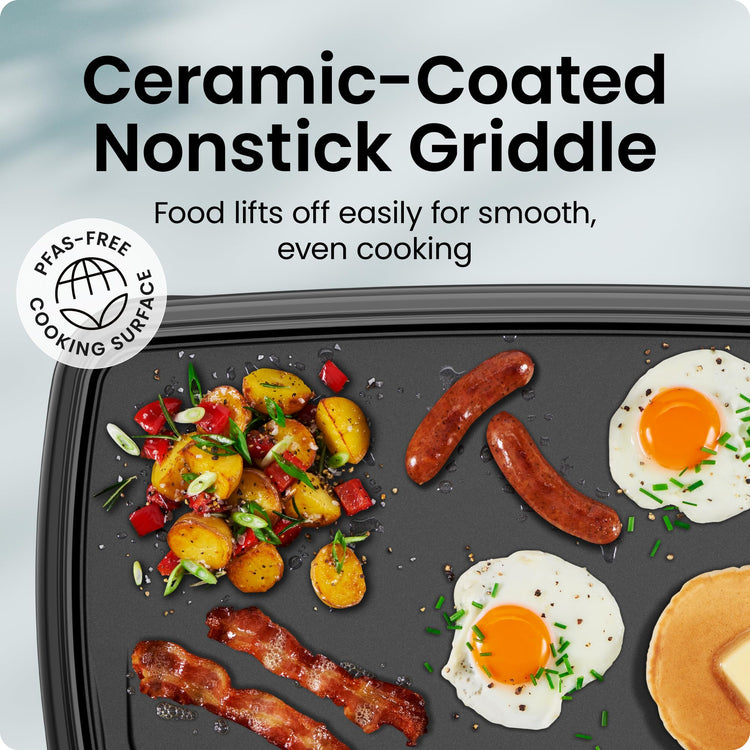 XL Electric Griddle with Removable Temperature Control