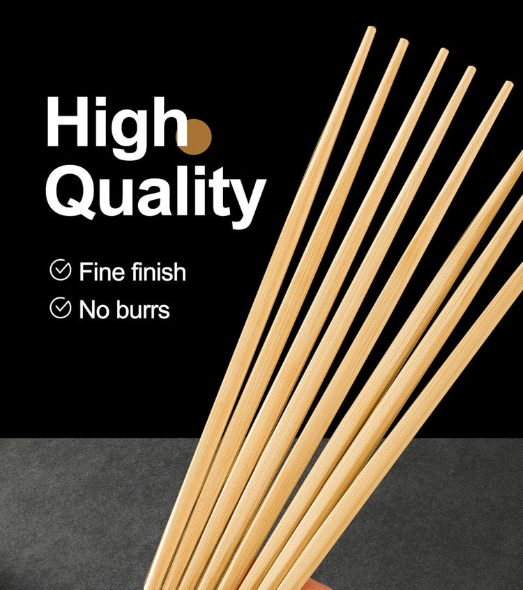100Pairs Bamboo Chopsticks Disposable | Japanese | Sushi | Separated | Non Slip | Pointed Chopsticks-（9.45in）