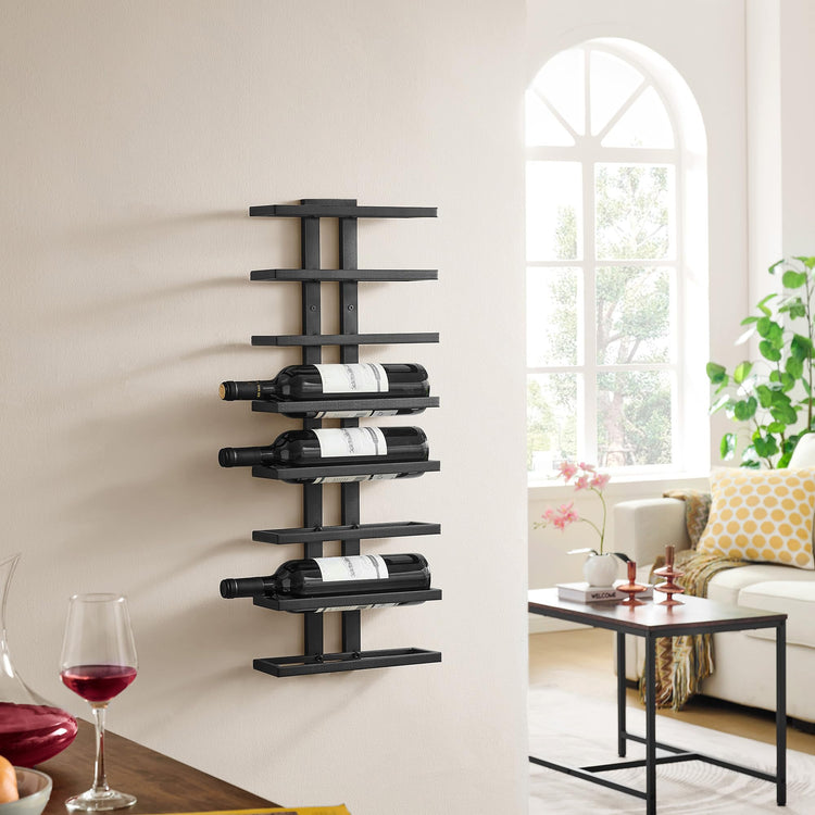 2 Set 8 Tier Wall Mount Wine Rack (16 Count)