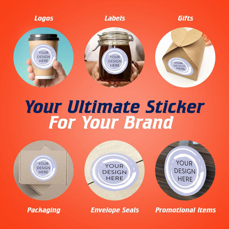 100 Custom Vinyl Stickers (100 Count)