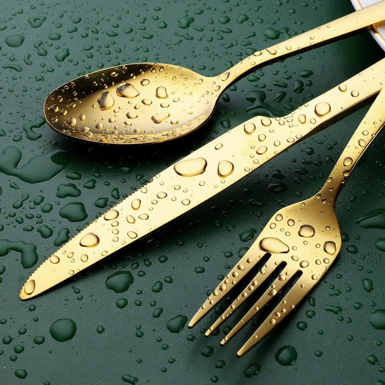 Gold Silverware Set (30 Count)