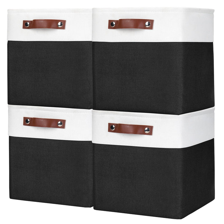 Collapsible Fabric Storage Cubes 11x11 Cube Storage Bins (4 Count)