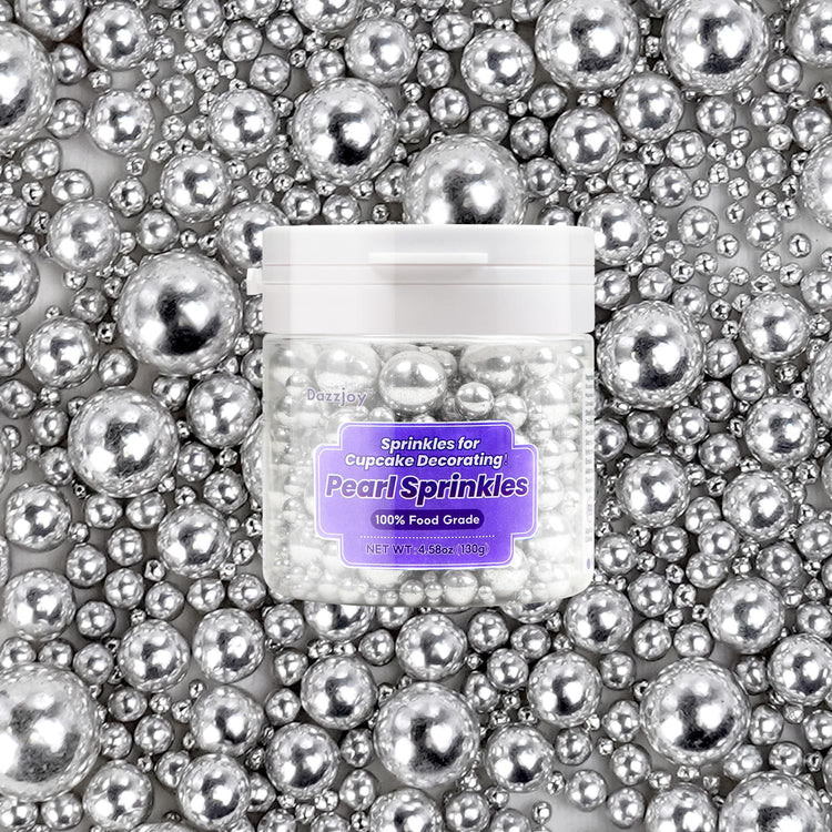 Silver Pearl Sugar Candy Sprinkles (4.5 Ounce)