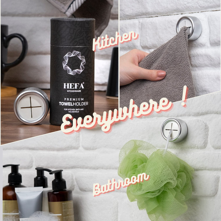 Self Adhesive Dish Towel Holder Hooks (4 Count)