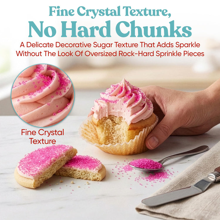 Pink Sanding Sugar for Baking & Cookie Decorating (5 Ounce)