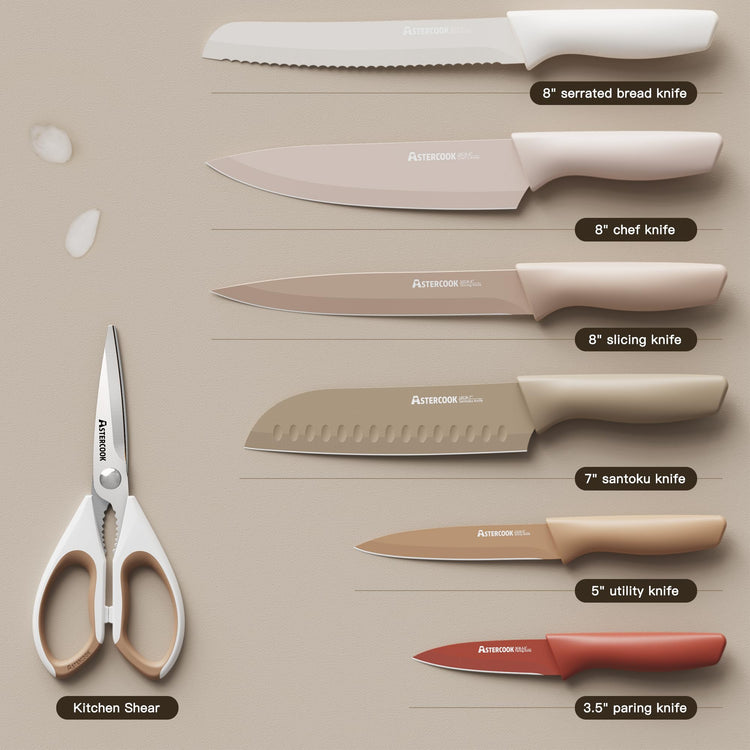 Knife Set 13 Pieces Kitchen Knives Set with Healthy Anti (13 Count)