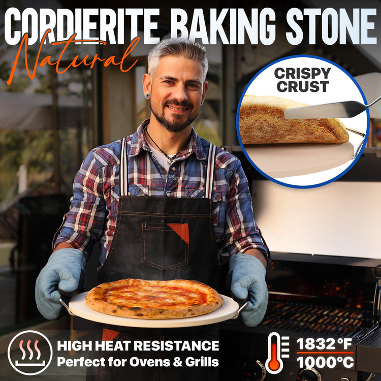 Pizza Stone Set for Oven and Grill (6 Count)