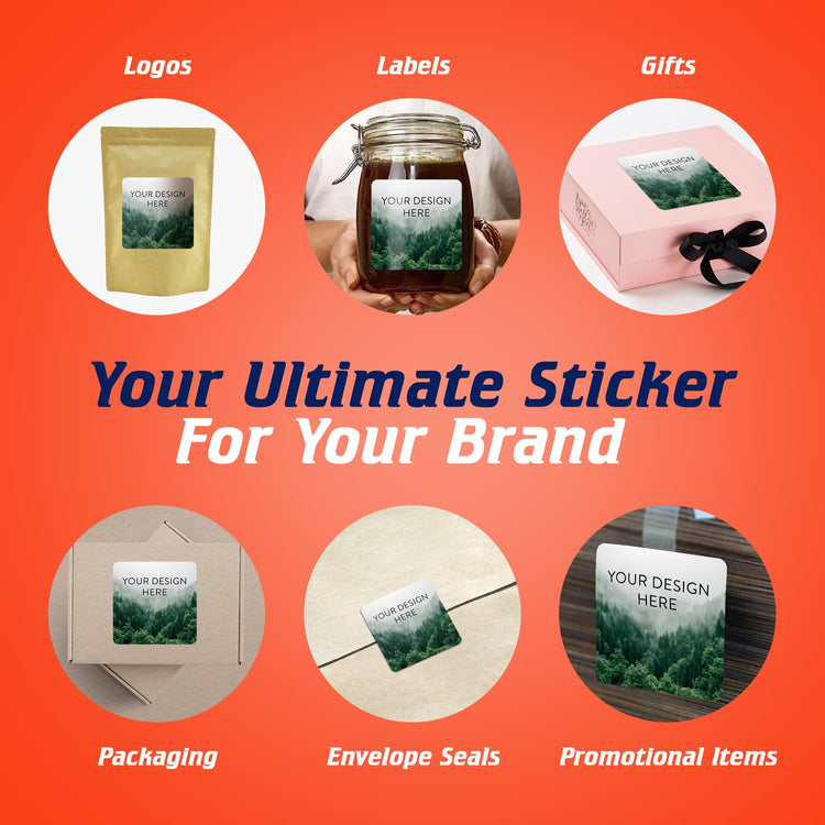Custom Vinyl Stickers Your Image (100 Count)
