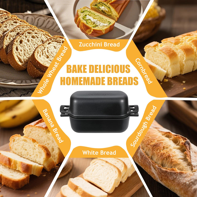 10x5 Cast Iron Loaf Pan with Lid