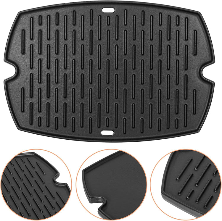 7584 Q3200 Griddle for Weber Q300 Q320 Q3000 Q3100 Q3200 Full Size Grill Plate Parts, Flat Top Cast Iron Griddle Insert for Weber 7646 Q320 Accessories, for WeberQ Grill Parts - Nestoria