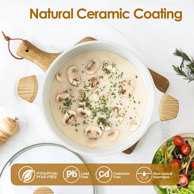 Ceramic Nonstick Stock Pot with Lid
