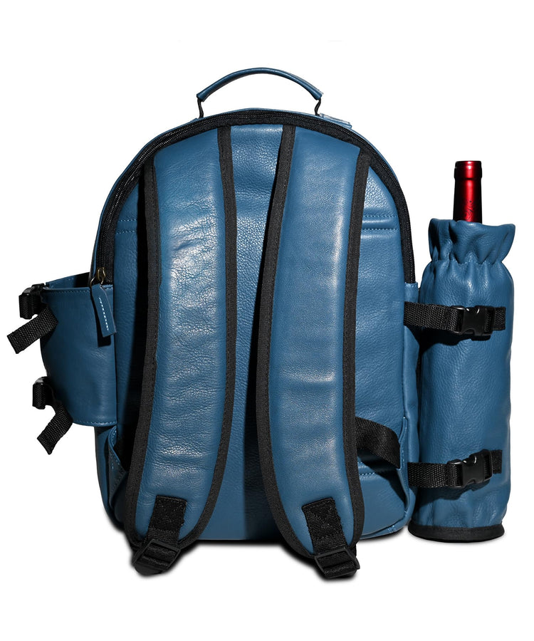 Genuine Leather Picnic Backpack for 4