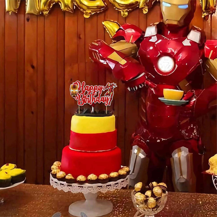 Irn Man Happy Birthday Cake Topper