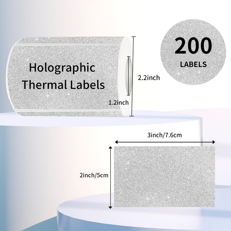 3x2 Inch Holographic Thermal Labels