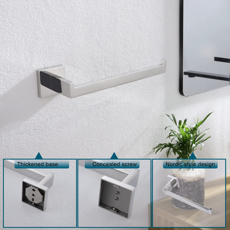 Towel Bar Shiny Chrome Hand Towel Ring Holder for Bathroom Kitchen Hardware Wall Mounted