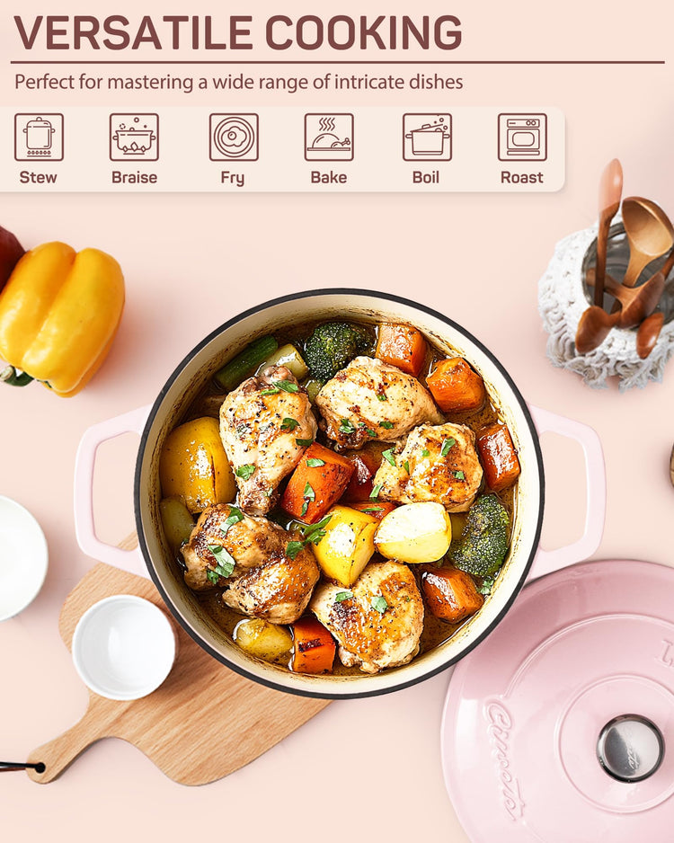 6 QT Dutch Oven Pot with Lid