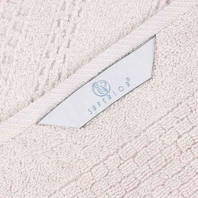 Superior Playa Zero Twist Cotton Medium Weight Towels, for Guest Bath, Bathroom, Shower, Spa, Plush, Quick Dry, Ultra-Soft Towels, Bath Essentials, Waffle Textured, 8 Piece Assorted Towel Set, Silver