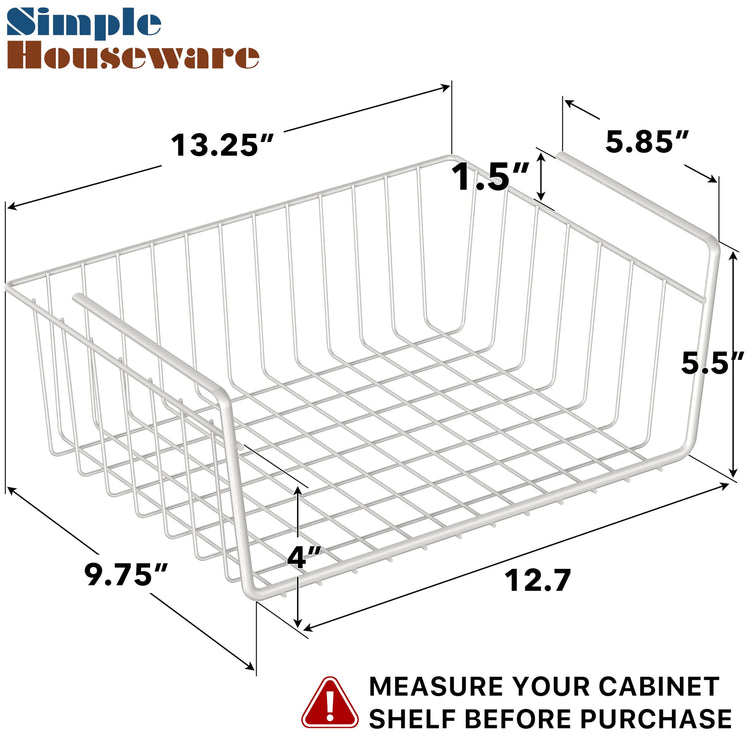 6PK Under Shelf Basket (6 Count)