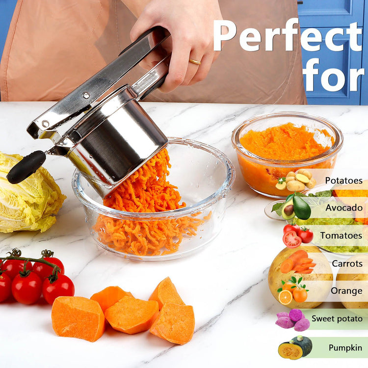 Potato Ricer Heavy Duty Stainless Steel Potato Masher and Ricer for Mashed Potatoes Tool