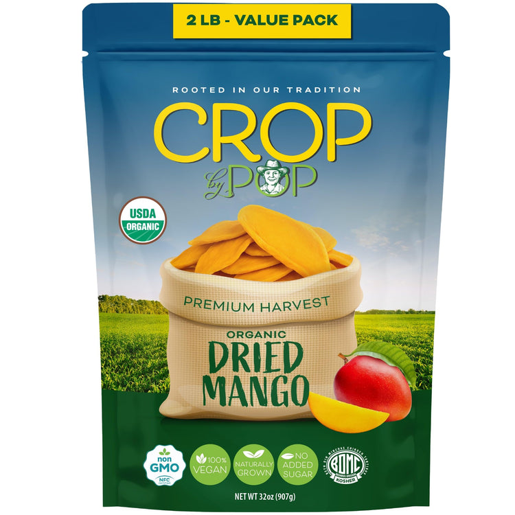 CROP BY POP Organic Sun Dried Mango Slices (32 Ounce)