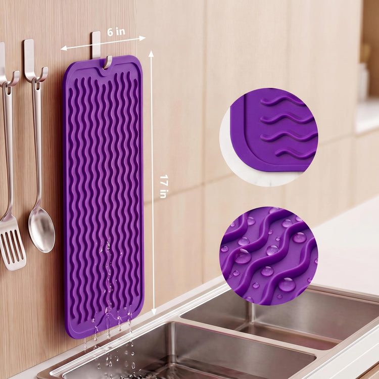 Silicone Dish Drying Mat for Multiple Usage