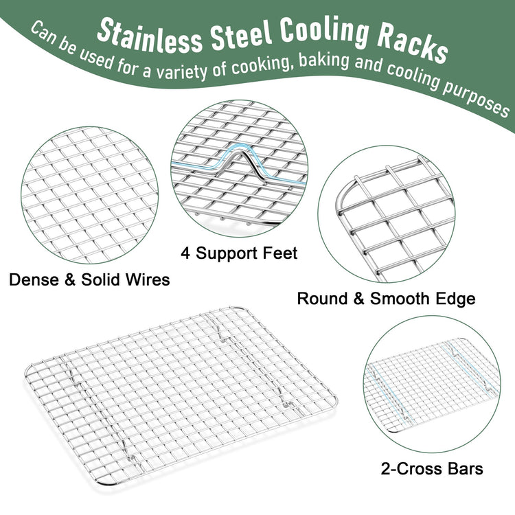 Quarter Sheet Pan with Wire Rack (4 Count)