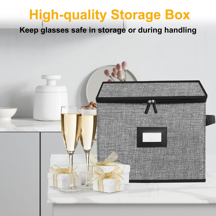 Quilted Champagne Flute Storage Box