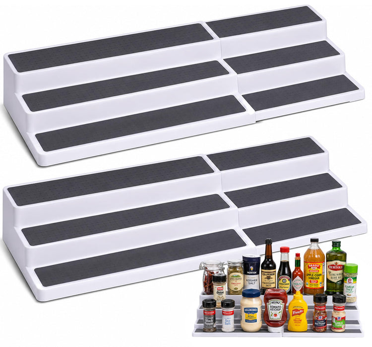 Plastic 3 Tier Expandable Spice Rack (2 Count)