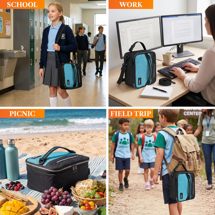 Insulated Lunch Bag for Men Women Kids
