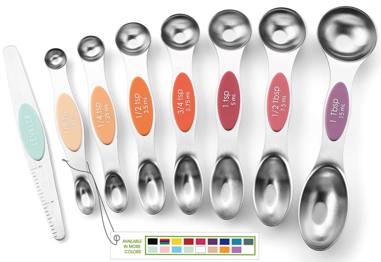 Stainless Steel 8 Magnetic Measuring Spoons Set