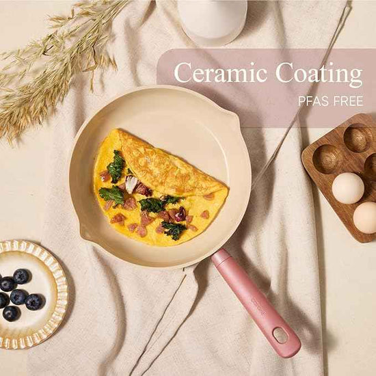 CAROTE 21pcs Cookware Set Nonstick Pots and Pans Set, Ceramic Cookware Set Induction Cookware, Non toxic Healthy Non Stick Kitchen Cooking Set, PFAS PTFE Free