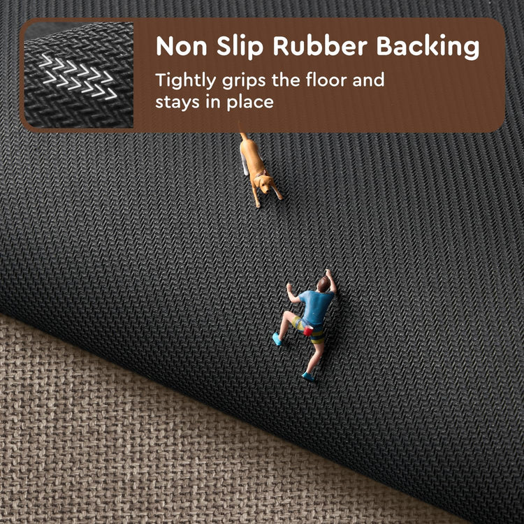 tchdio Kitchen Mats for Floor Set of 2 PCS, Rubber Backed Kitchen Rugs Non Slip Washable, Superior Absorbent Kitchen Mat Easy to Clean, Comfort Kitchen Floor Mat Front of Sink Tan 17"x29"+17"x47"