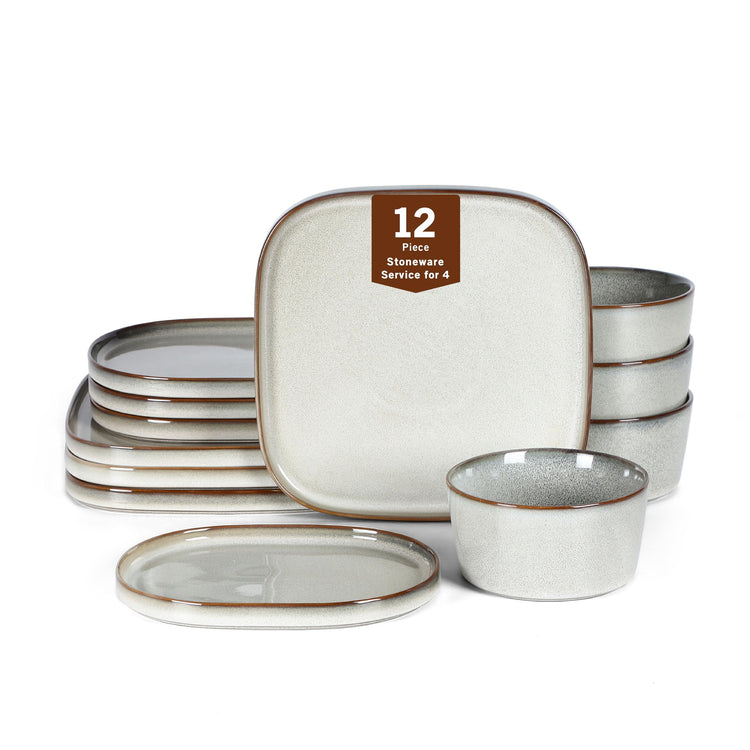 Cairo 12 Piece Dinnerware Stoneware