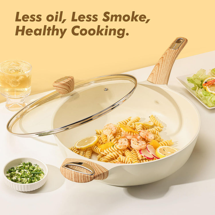 Ceramic Nonstick Frying Pan Skillet with Lid