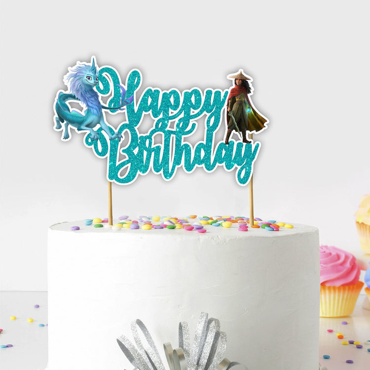 Raya and the Last Dragn Happy Birthday Cake Topper (15 Count)
