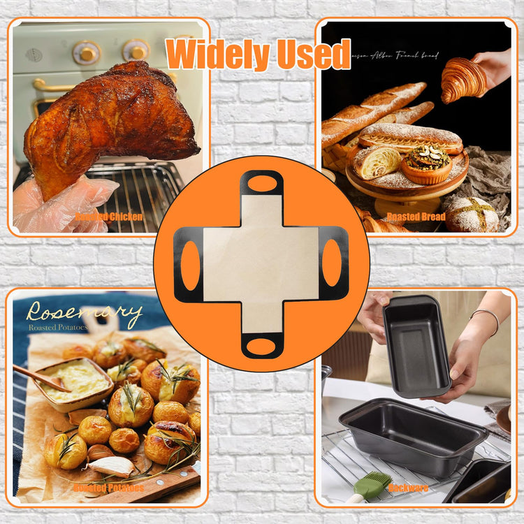 2Pcs Reusable Silicone Bread Loaf Pan Liner