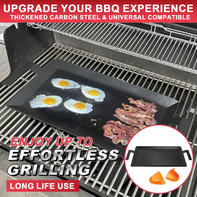 Universal Carbon Steel Griddle for Gas Grill