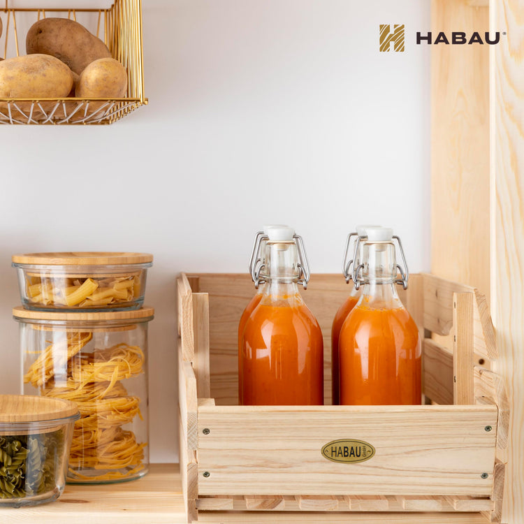 Wood Potato Onion Storage Bins (3 Count)