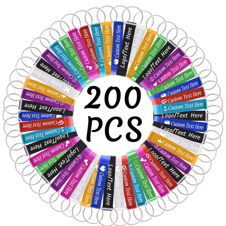 200PCS Personalized Bottle Opener Keychain Bulk Custom Beer Bottle Opener with Logo Text Engraved Wedding Bottle Opener Favors Customized Gifts for Guests Baby Shower Birthday Party (200 Count)
