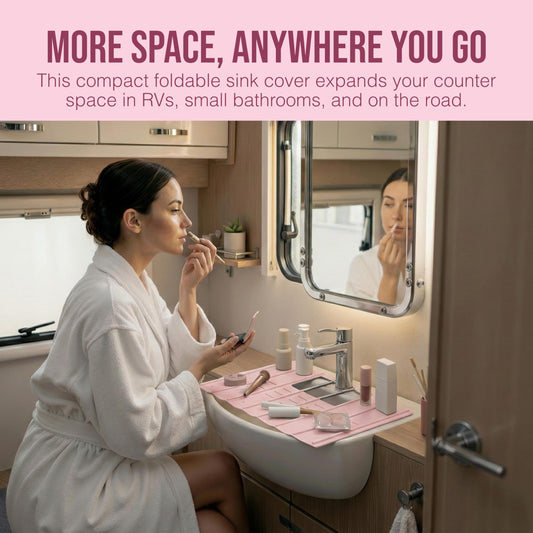 Travel Size Bathroom Sink Cover for Counter Space