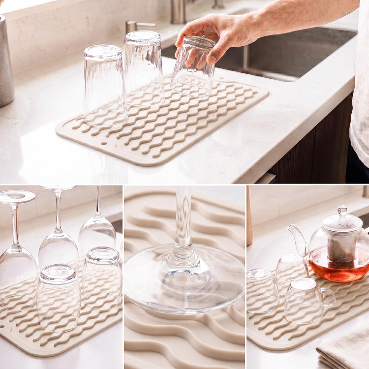 Silicone Dish Drying Mat for Multiple Usage
