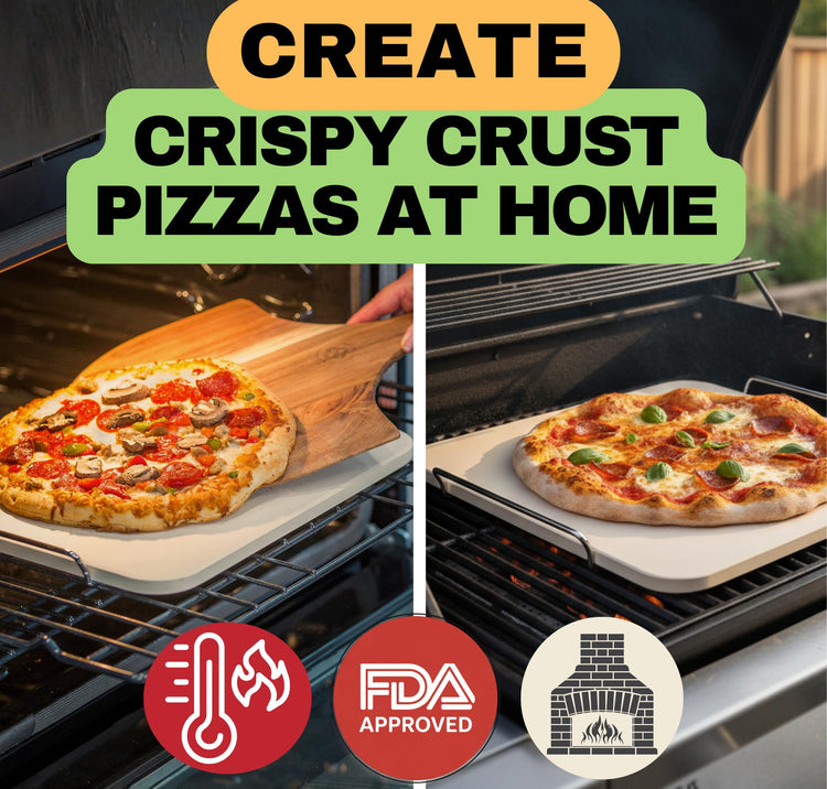 Pizza Stone for Oven and Grill Set (5 Count)