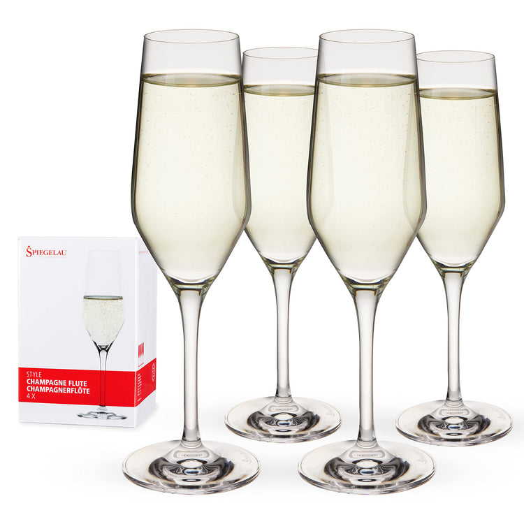 Style Champagne Flutes (4 Count)