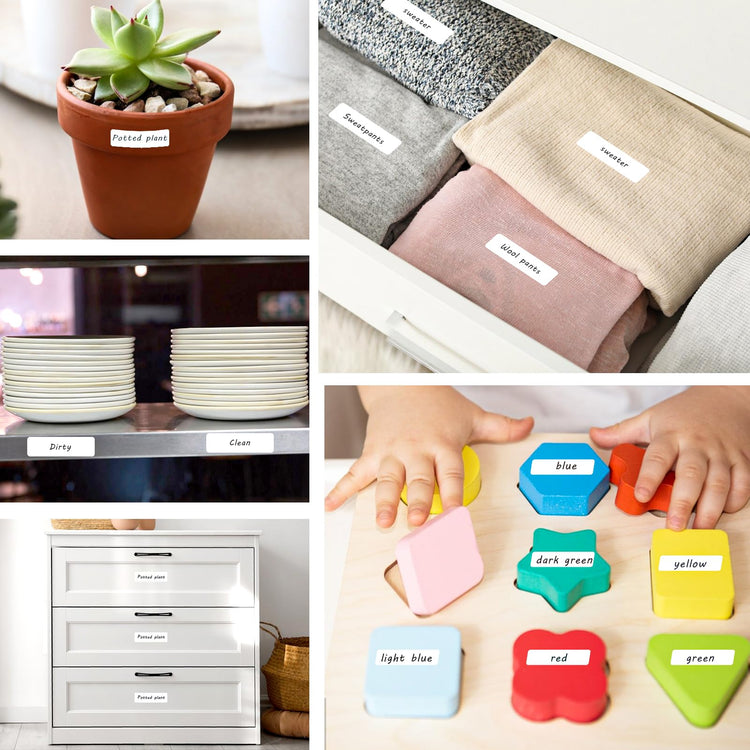 1980 Pcs Blank File Folder Labels 0.5x1.75 Inch Writable Name Tag Stickers White Name Filing Envelopes Label Stickers Small Address Labels for Office Document File Classification (1980 Count)