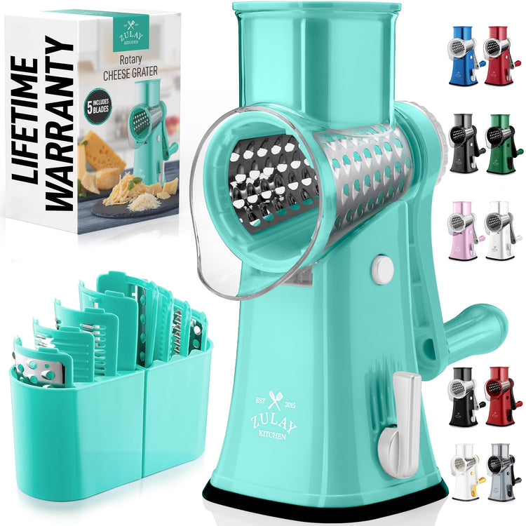 Rotary Cheese Grater 5 Blade Cheese Shredder