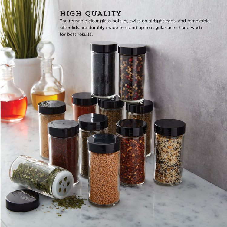 5244227 Empty Jars With Black Cap