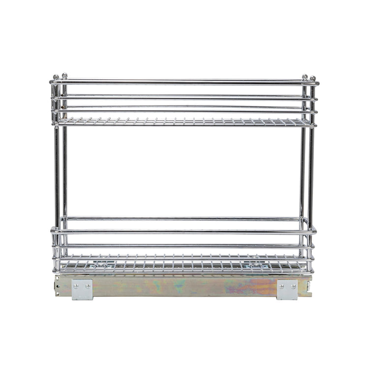 Glidez 2‑Tier Multipurpose Chrome‑Plated Steel Pull‑Out (2-Tier / 7" - Extended)