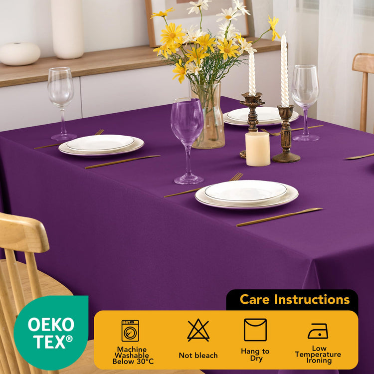 10 Pack Purple Tablecloths for Rectangle Tables