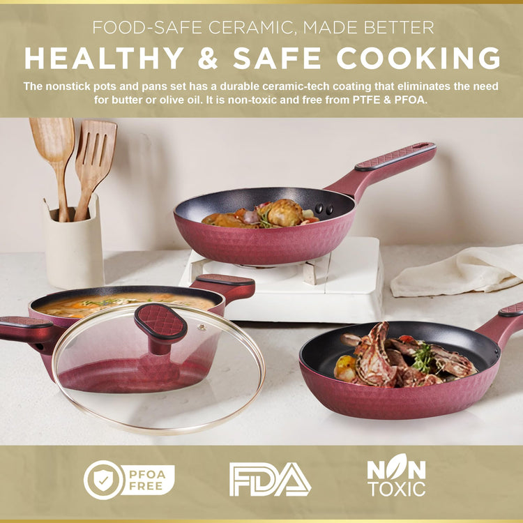 4 Piece Nonstick Cookware Set