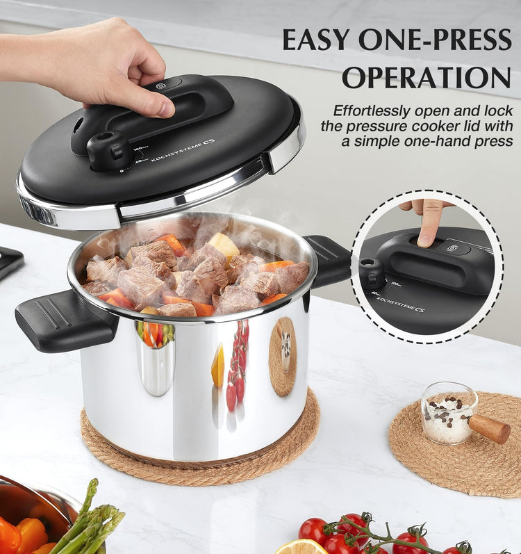 Stainless Steel Pressure Cooker 8.5QT